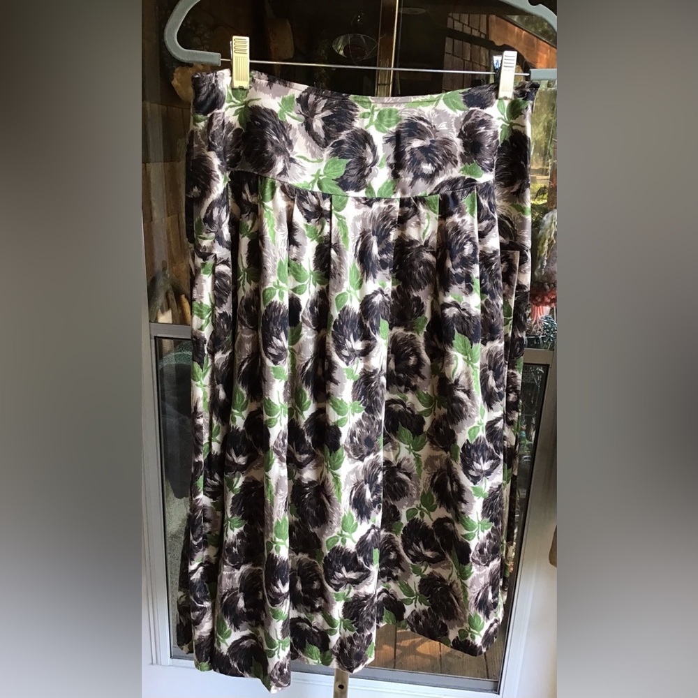 Willi Smith Drop Waist Floral Print Skirt